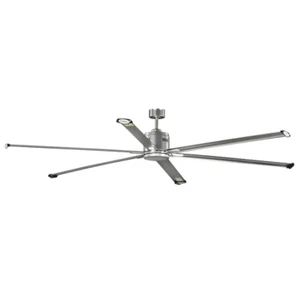 Hubbell Industrial 96 In. Indoor/Outdoor Nickel Dual Mount 6 Blade Ceiling Fan - Picture 1 of 10