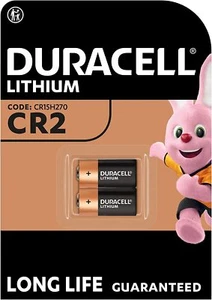 Paquete de 2 baterías fotográficas de litio Duracell CR2 3v DLCR2 ELCR2 CR17355 1CR2 KCR2 - Imagen 1 de 7