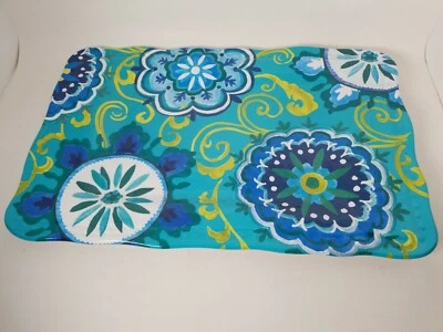 Bandeja de melamina Cynthia Rowley flores florales abstracta azul claro verde blanco Foto 1 de 4