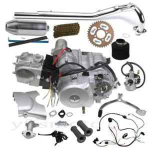 125cc Electric Start Engine Motor Kit 3+1 Reverse for Go Kart Golf Cart 90 110cc - Picture 1 of 57