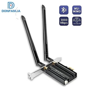 Carte WiFi 6E PCIe pour PC 3000 Mbps Bluetooth 5.2 Adaptateur Sans Fil Bi-Bande - Photo 1/4