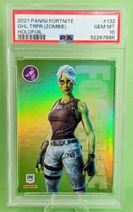 2021 Panini Fortnite Series 3 #132 Ghoul Trooper Zombie Holofoil PSA 10 Gem Mint - Picture 1 of 3