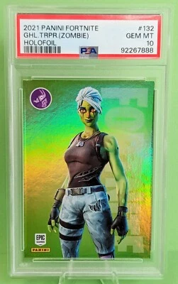 2021 Panini Fortnite Series 3 #132 Ghoul Trooper Zombie Holofoil PSA 10 Gem Mint - Image 1 of 3