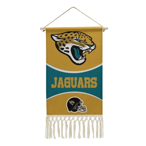 Jacksonville Jaguars Cotton and Linen Hanging Posters+Wood Rod+hanging Rope Cover