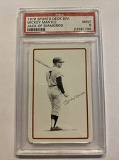 MICKEY MANTLE PSA 9 MINT Vintage New York Yankee Collector Card 1978 Sports Deck
