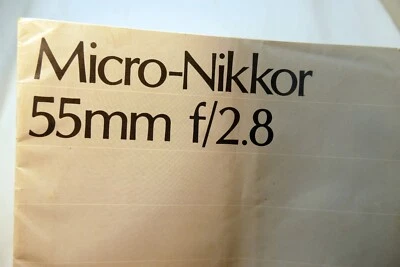 Nikon Micro-Nikkor 55mm f2.8 Ai LENS Instruction Guide Manual 1980 - Image 1 of 4