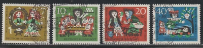 Germany 1962 SC# B384 - B387 - Fairy Tale Type of 1960 - Used Lot # 572 - Image 1 of 2