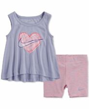 New Nike Little Girl Dri-FIT Shirt & Shorts Set Choose Size & Color MSRP $36