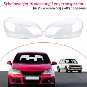 2x Headlight Lens Cover shade for 06-09 Volkswagen VW Golf MK5 GTI/Rabbit Jetta - Picture 1 of 9