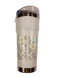 2021 Dunkin Donut White Travel Tumbler Coffee Cup 24oz Insulated Stainless Steel - Picture 1 of 6
