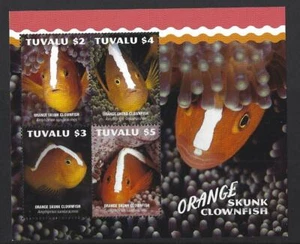 TUVALU 2019 ORANGE STINKTIER CLOWNFISCH KLEINBOGEN UNMONTIERT POSTFRISCH  - Bild 1 von 1