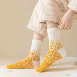 Socks Cosy Winter Warm Fluffy Bed Soft Lounge Pairs Ladies Slipper Women Fleece - Picture 1 of 16