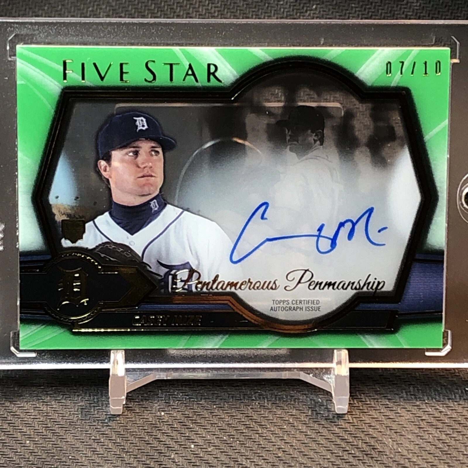 2021 Topps Five Star Pentamerous Penmanship Autograph Green Casey Mize RC #7/10