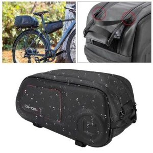 9L Waterproof Cycling Bike Bicycle Rear Rack Pannier Bag Hard Shell Saddle Bag - Picture 1 of 12