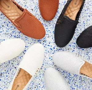 Bulk Sale 2 Pairs Birdies Woven Womens Vegan Leather Flat Loafers, - Picture 1 of 21