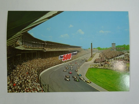 1965 Indianapolis 500 The Parade Lap Postcard Jumbo 6" x 9" Cover