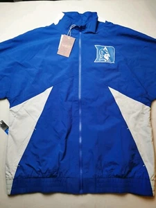 DUKE BLUE DEVILS Mens UK 2XL Basketball Jacket (NEW) Windbreaker Mitchell & Ness - Picture 1 of 18