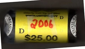Roll of 2006D Sacagawea Dollar Coins, 25 Uncirculated very, very nice coins! - Picture 1 of 2