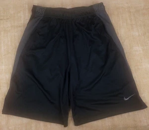 Nike Boys Training Shorts SIZE S Dri-Fit Black Gray Polyester - Picture 1 of 14