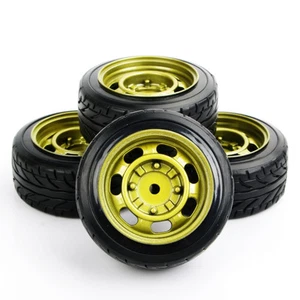 4 pezzi ruote pneumatici e cerchio per auto da corsa scala 1:10 RC modello HPI HSP Drift PP0147 - Foto 1 di 8