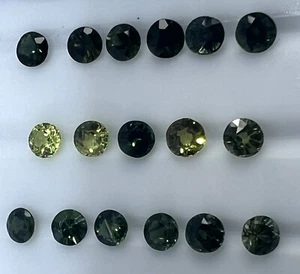 17 x Natural fancy coloured 4.2mm sapphires - 6.93cts - Picture 1 of 1