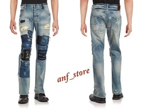 NWT PRPS Goods JAPAN Demon Slim Men Jeans 34 x 32 Faded DISTRESSED $425 - Picture 1 of 6