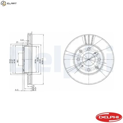 2x BRAKE DISC BG2673 FOR HONDA FIT/IV/III/MONOCAB INTEGRA/SJ/VI CITY JAZZ 1.4L - Image 1 of 4