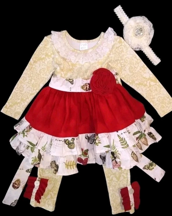 Conjunto de 2 leggings con volantes Giggle Moon bebé niña talla 18M Foto 1 de 2