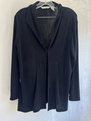 Cárdigan negro French Laundry pequeño fluido manga larga Foto 1 de 4