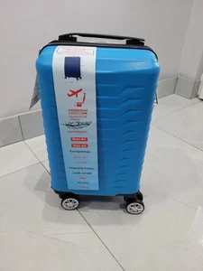 Ryanair Underseat Approved Hardshell Trolley Suitcase 40x20x25cm In Blue colour - Picture 1 of 4