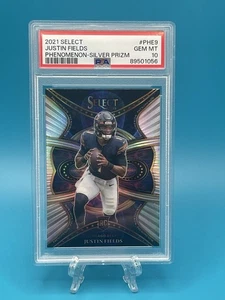 Panini Select Phenomenon 2021 Justin Fields #PHE-9 Silver Prizm (RC) PSA 10 - Imagen 1 de 2