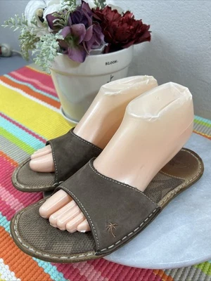 Sandalias Margaritaville Negril MG1126C Slide Cuero Marrón Palmera Para Mujer EE. UU. 7 Foto 1 de 4