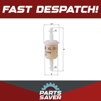 Fuel Filter fits FORD CAPRI 1.3 1.6 2.0 2.6 3.0 70 to 85 Mahle 5003748 5004837 - Image 1 of 4