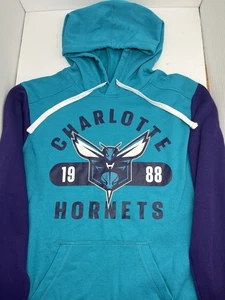 New/Tags Charlotte Hornets Fanatics Men Hoodie Medium Pullover Purple Blue Logo - Picture 1 of 11