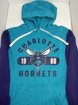 New/Tags Charlotte Hornets Fanatics Men Hoodie Medium Pullover Purple Blue Logo - Image 1 of 4