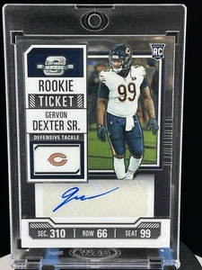 2023 Panini Contenders Optic Gervon Dexter Sr Rookie Ticket RC Auto Bears #171 - Picture 1 of 13