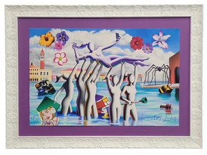 Mark Kostabi Fine Art Giclèe a foglio pieno Transporting the muse 2023 - Picture 1 of 3