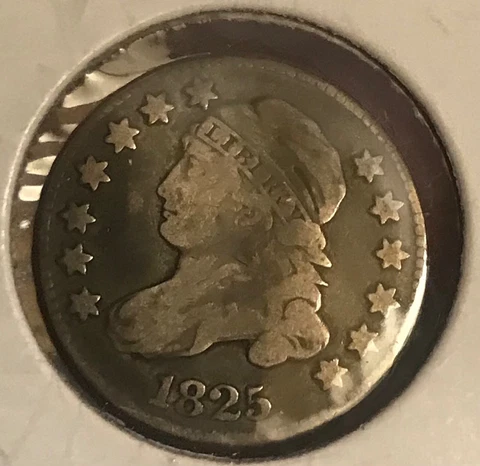 1825 Capped Bust Dime , VG+, scarce ! Cover