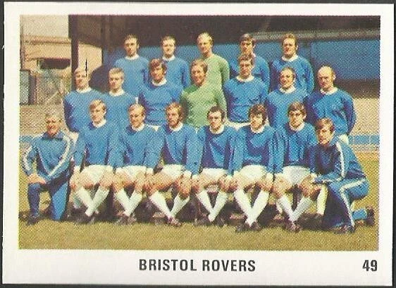 THE SUN 1970/71 FOOTBALL SWAP CARD-#049-BRISTOL ROVERS TEAM PHOTO - Image 1 of 1