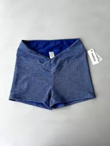 Montce Sky Sparkle V-Cut Micro Bikini/Swim Bike Short. Blue. Large. - Picture 1 of 5