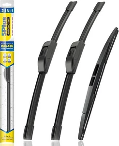® 2023-2018 Car Windshield Wiper Blades, 3-Pack Water Repellent 16"/16"/12 - Picture 1 of 7