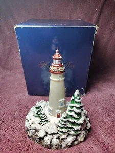 Rare Lighthouse Christmas Day Harbor Bay Village Signed Ben Richmond 82/1200 - Picture 1 of 17