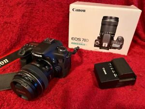Canon EOS 70D 20.2MP DSLR Camera with EF-S 18-135mm IS STM Kit + EF 50mm f/1.8 S