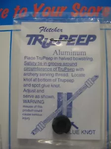 SIZE LARGE FLETCHER TRU PEEP BOW STRING PEEP SIGHT HUNTING OR TARGET - Picture 1 of 2