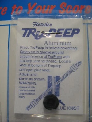 SIZE LARGE FLETCHER TRU PEEP BOW STRING PEEP SIGHT HUNTING OR TARGET  - Image 1 of 2