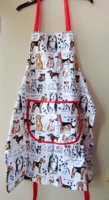 Delantal Estampado Perro con Bolsillo Central Cocina Cocina Canino Poliéster Mezcla Algodón Foto 1 de 4