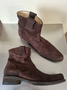 JEAN BAPTISTE RAURUREAU Suede All Leather Designer Boots Size 41.5 Rrp. €530 - Picture 1 of 7
