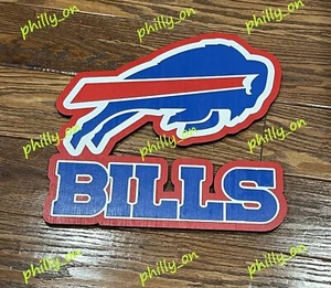 NFL Buffalo Bills Logo Wood Sign 14.5" Wall Decor Handmade Party Sign - Picture 1 of 3