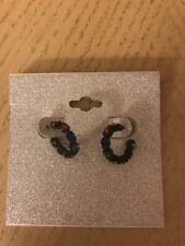 Beautifull Hoop Earrings From KOHL’S Rhinestones New