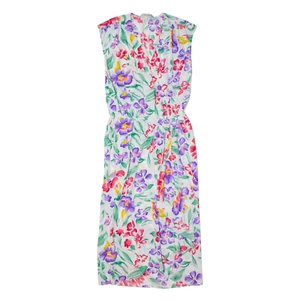 PUCCINI Womens Wrap Dress White Floral Sleeveless Long UK 8 - Picture 1 of 6